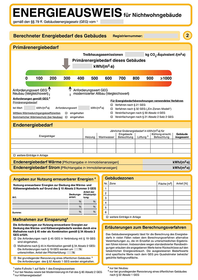 Energieausweis für Gewerbe