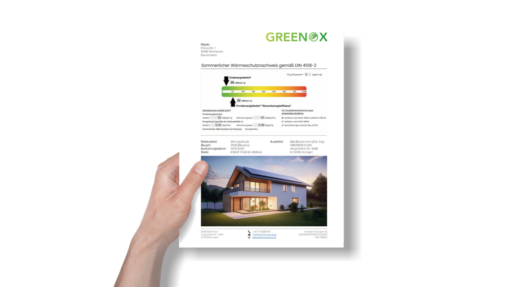 Sommerlicher Wärmeschutznachweis nach DIN 4108-2 von GREENOX