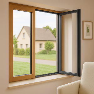 Eingebautes Aluminium-Holz-Fenster