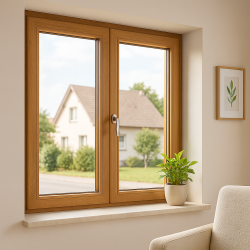 Holzfenster eingebaut