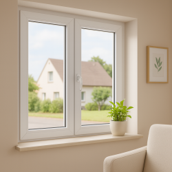 Kunststoff Fenster eingebaut